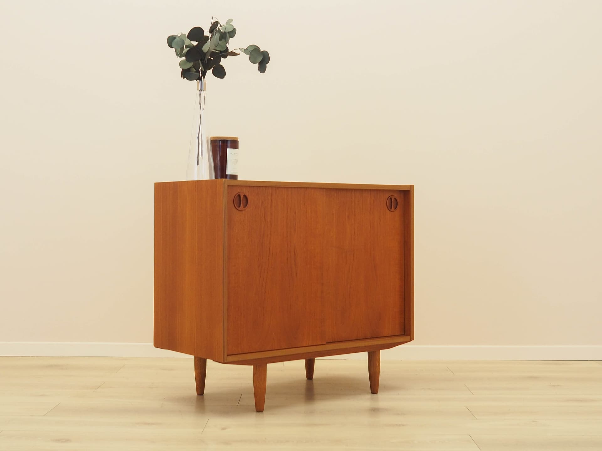 Cabinet, brown teak, Denmark, 1970s. - 309116