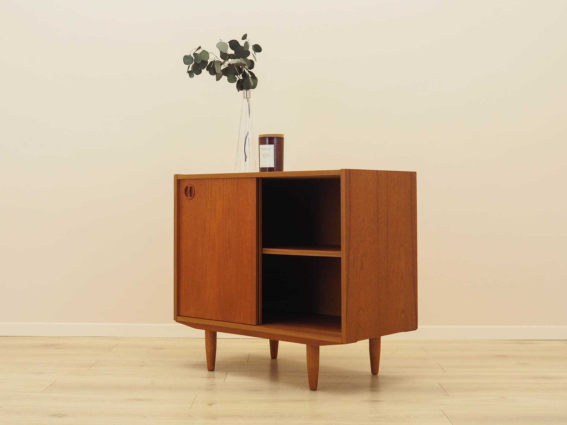 Cabinet, brown teak, Denmark, 1970s. - 309115