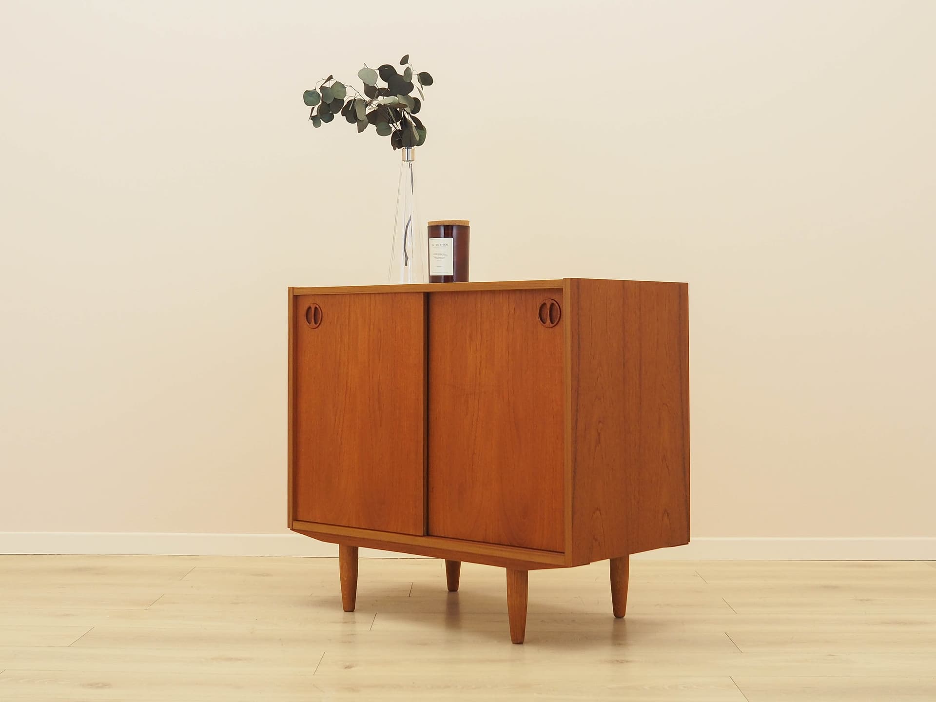 Cabinet, brown teak, Denmark, 1970s. - 309114
