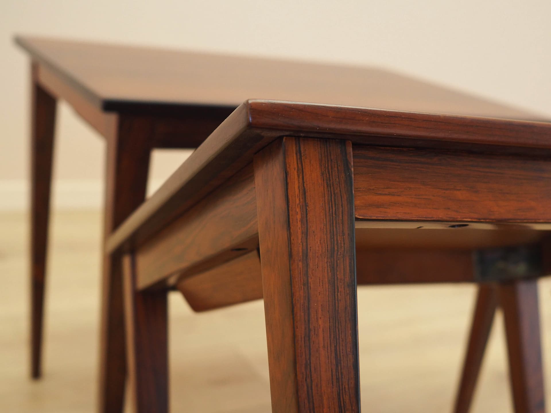 Set of Three Side Tables, brown rosewood, Denmark, 1960s. - 309149