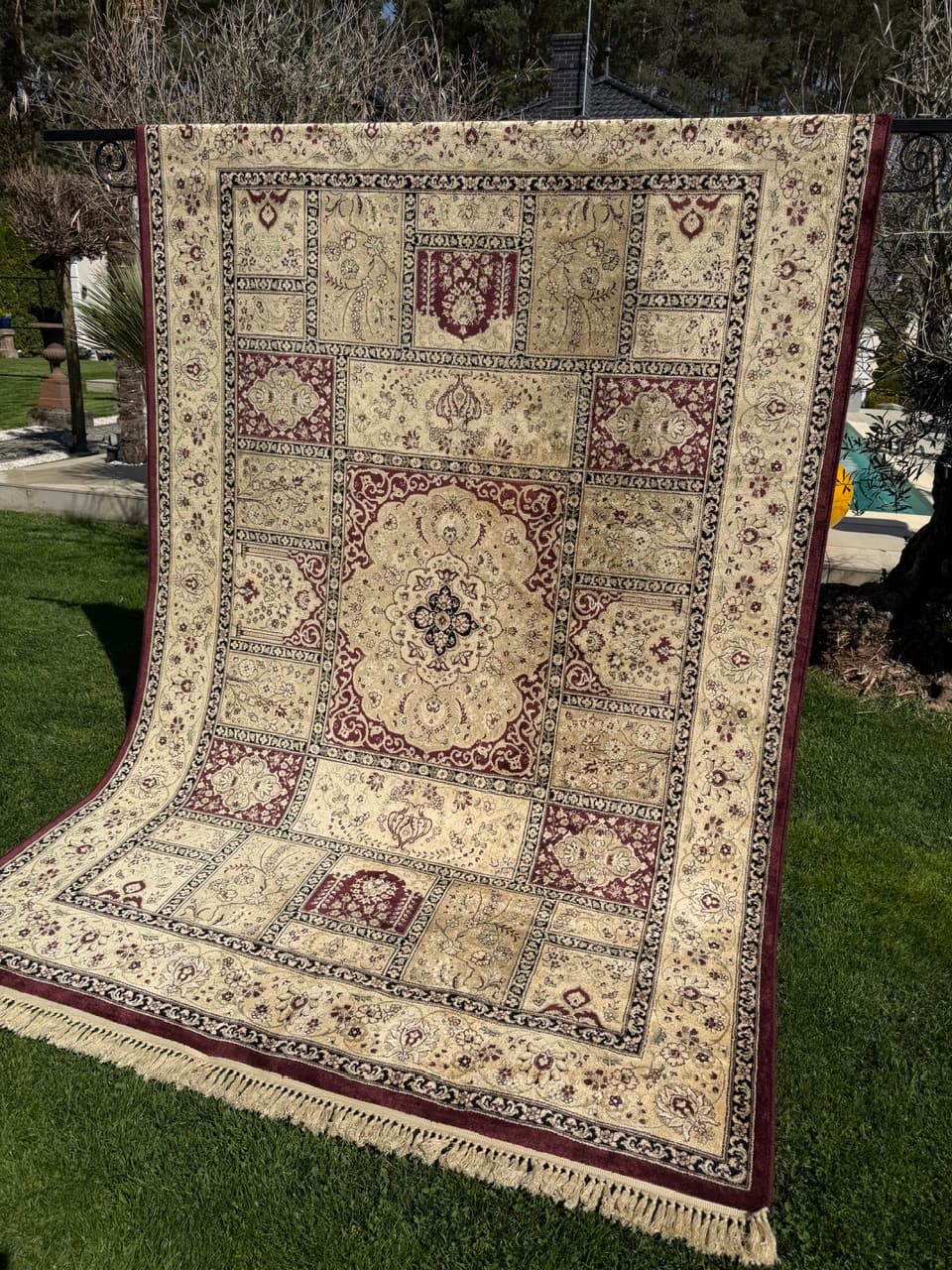 Rug Beluchi 290x200 cm, beige, viscose, Belgium - 309222