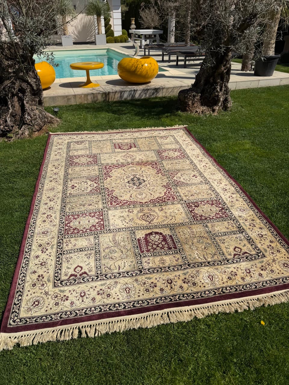 Rug Beluchi 290x200 cm, beige, viscose, Belgium - 309226