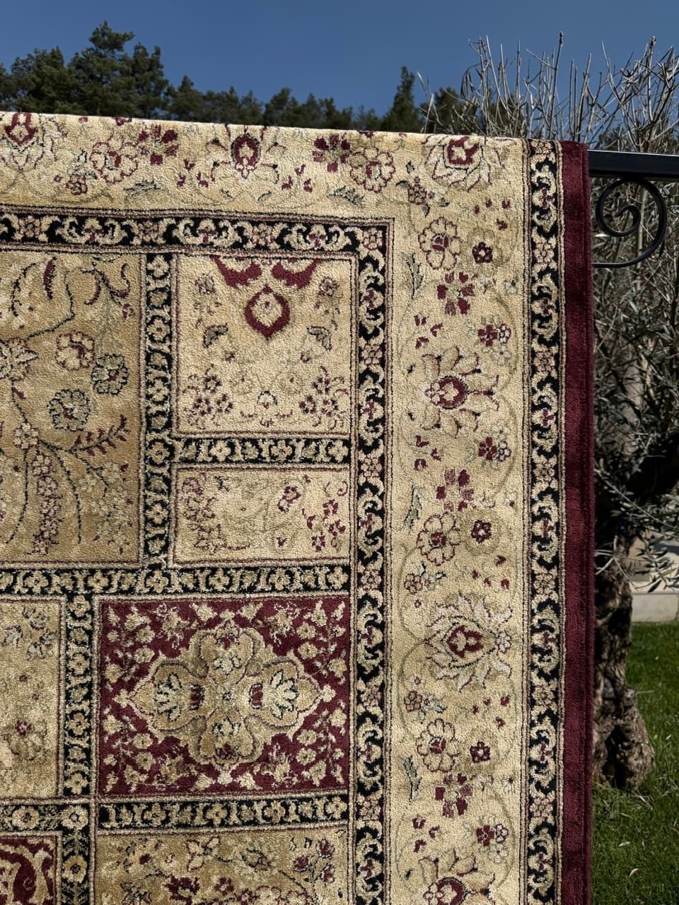 Rug Beluchi 290x200 cm, beige, viscose, Belgium - 309223