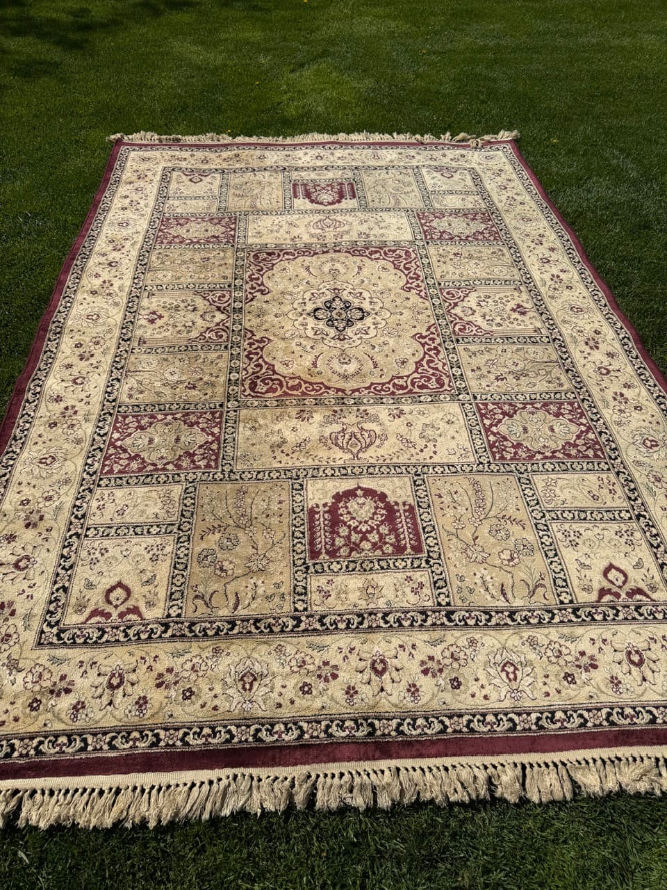 Rug Beluchi 290x200 cm, beige, viscose, Belgium - 309230