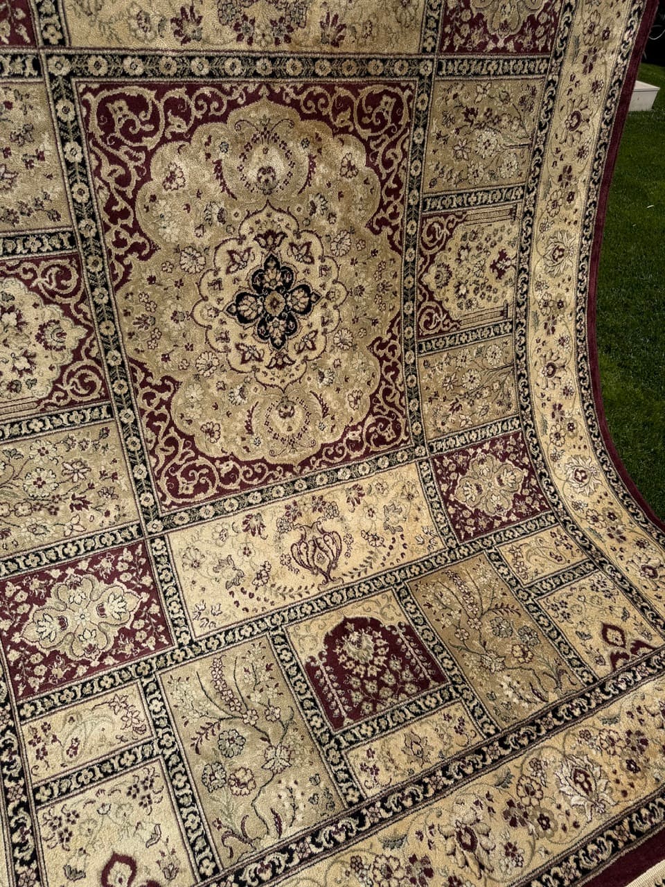 Rug Beluchi 290x200 cm, beige, viscose, Belgium - 309225