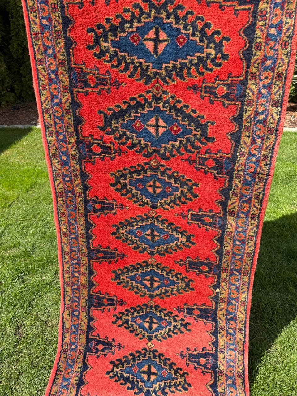 Runner Wiss 300x87 cm, red, wool, Iran, 1980s. - 309236
