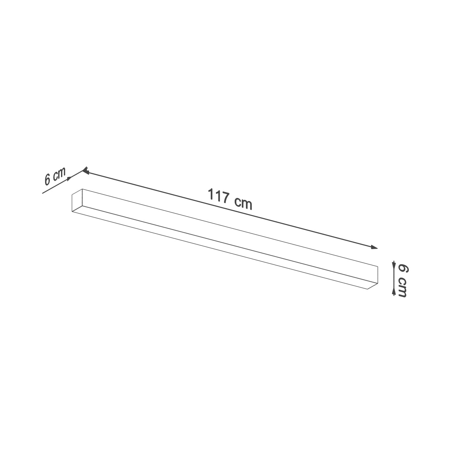 Plafon PINNE 117 cm, biały, Thoro - 309608