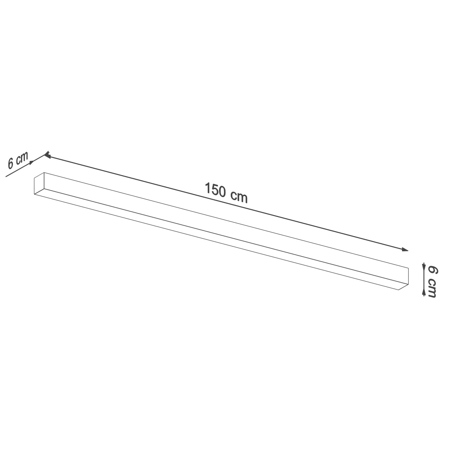 Plafon PINNE 150 cm, biały, Thoro - 309569