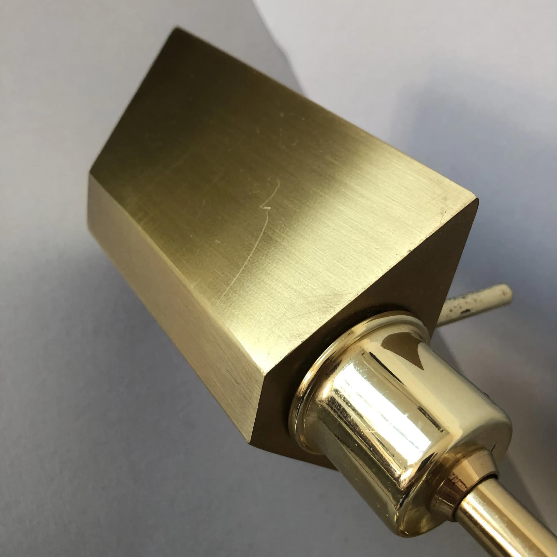 Mosiężna, modernistyczna para kinkietów, Holtkötter, Niemcy, lata 70. - 22749