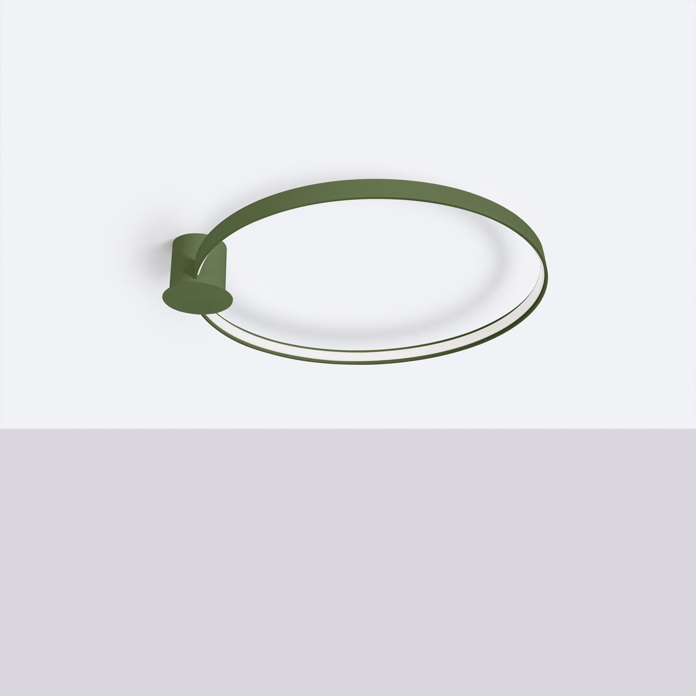 Plafon RIO 78 cm, zielony oliwkowy, Thoro - 310093