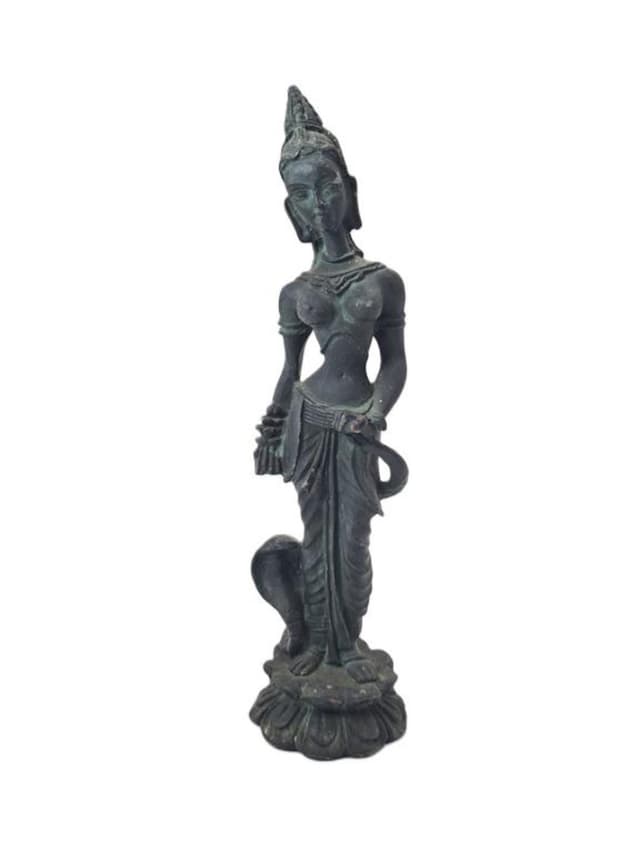 Sculpture Temple Dancer, patinated bronze, Southeast Asia, 1970s - DIMENSION