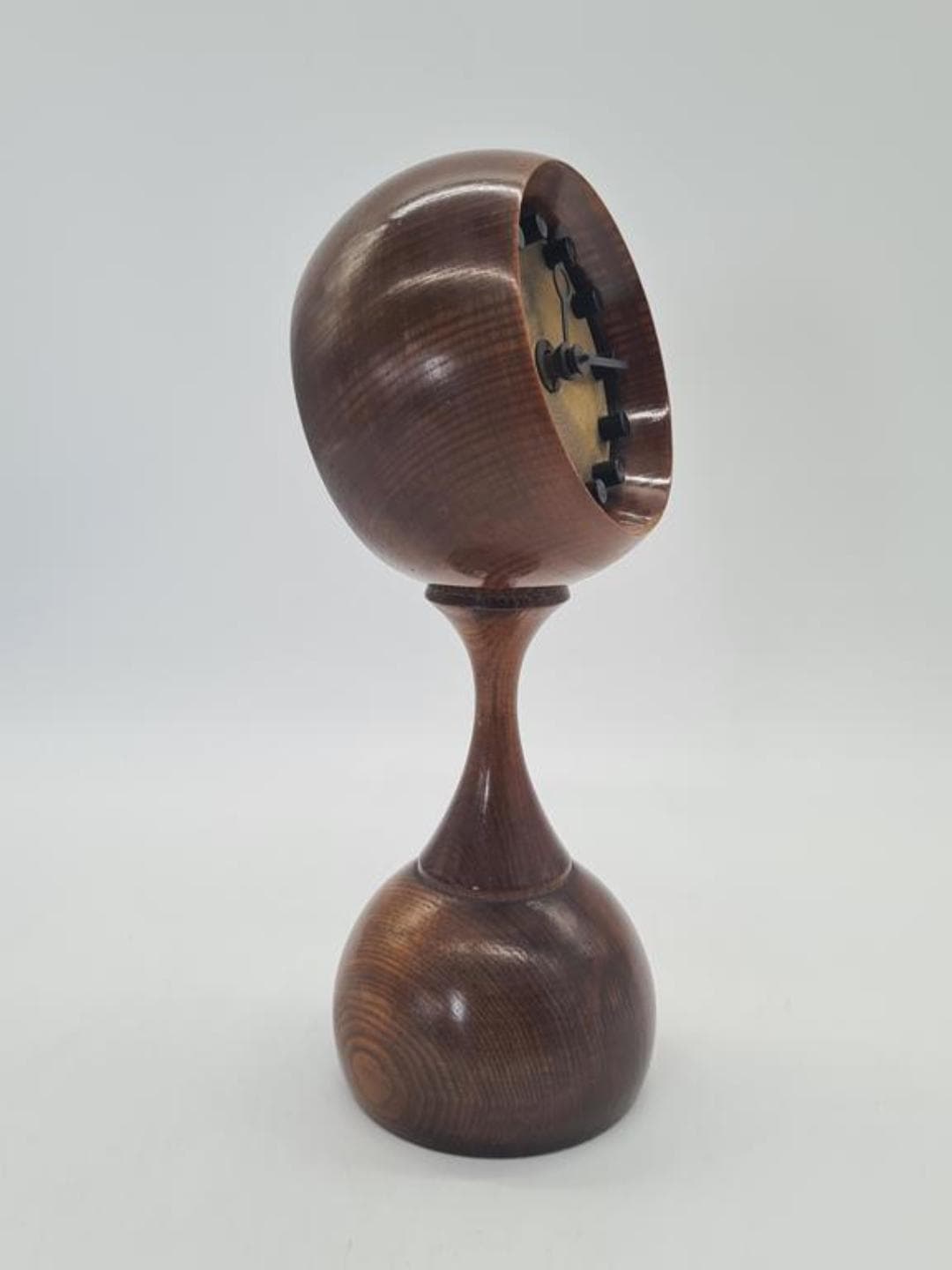 Table Clock, brown, wood brass, East Germany, 1960s - 309739