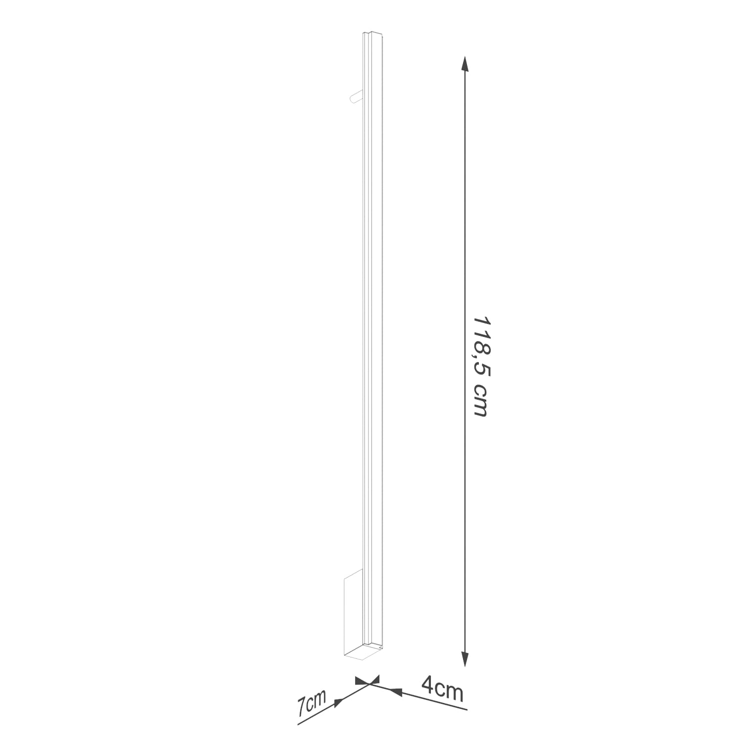 Kinkiet LAGOM 120 cm, czarny, Thoro - 309837