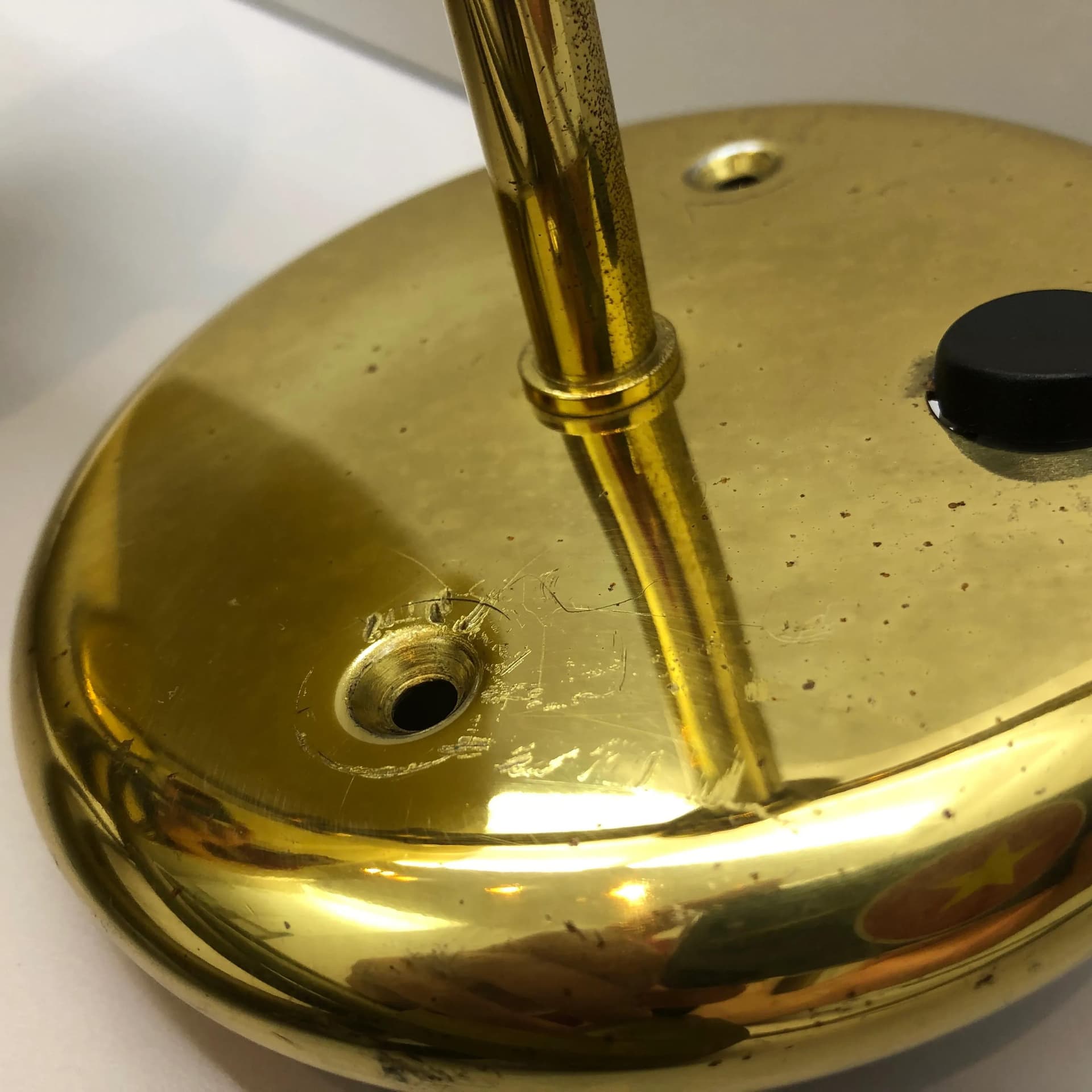 Kinkiet, złoty, metal, Wofi Leuchten, Niemcy, lata 80. - 22739