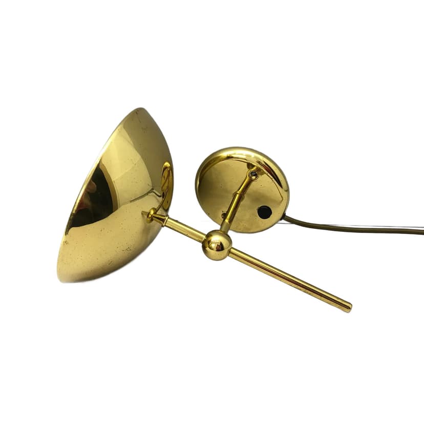 Kinkiet, złoty, metal, Wofi Leuchten, Niemcy, lata 80.