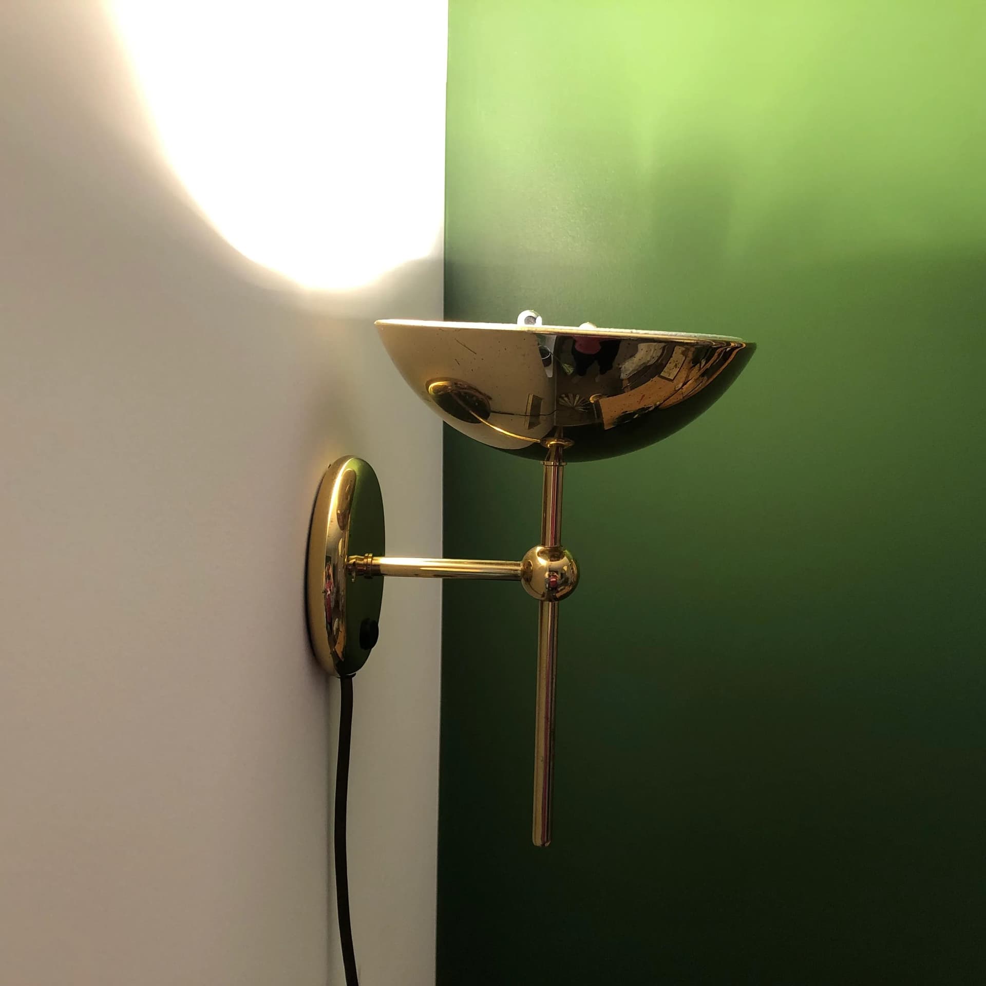 Kinkiet, złoty, metal, Wofi Leuchten, Niemcy, lata 80. - 22733