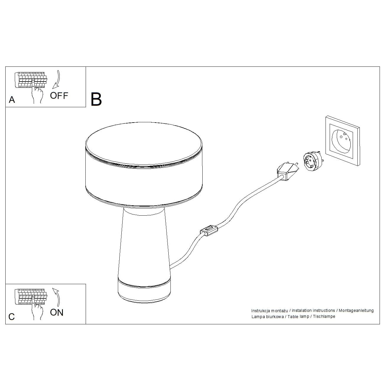 Lampa biurkowa AXO zielona oliwka, Thoro - 311411