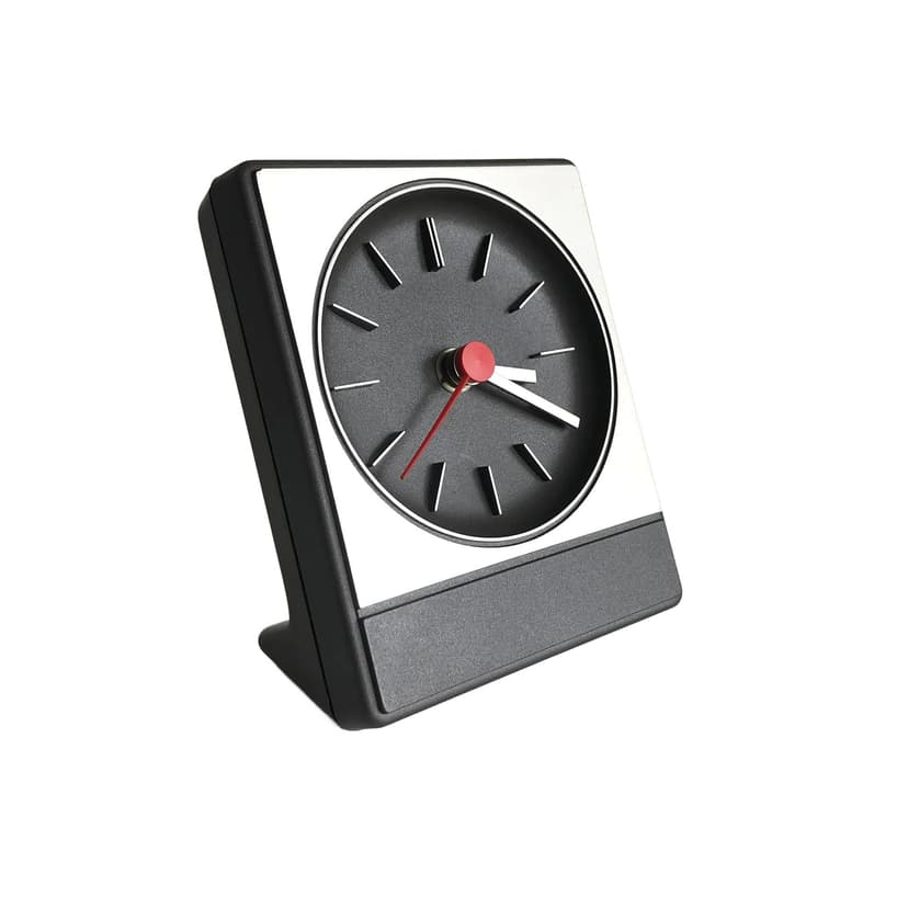 Zegar stojący, szary, plastik, Niemcy, lata 80.