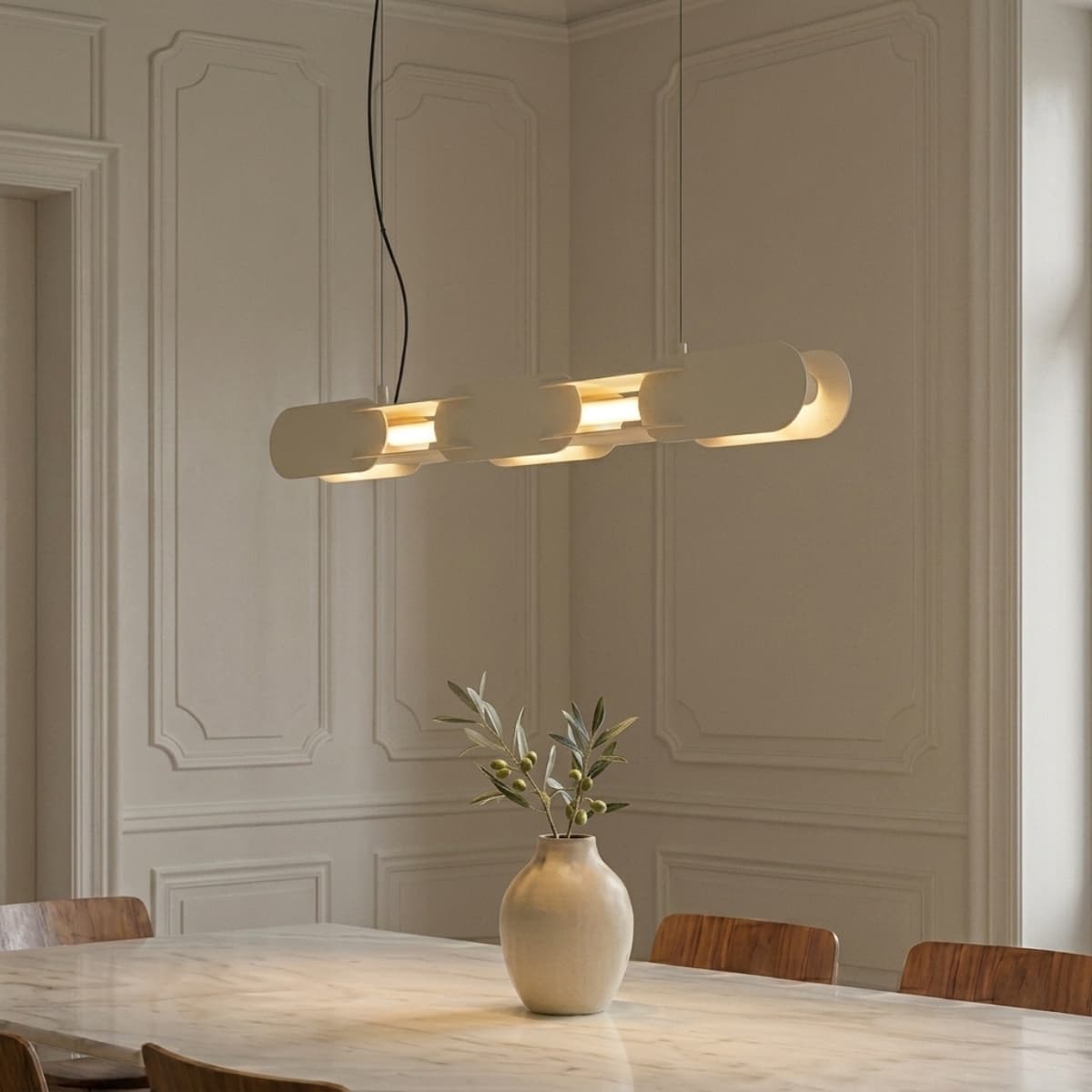 Pendant lamp CHAIN 91 cm, beige, Thoro - 311335