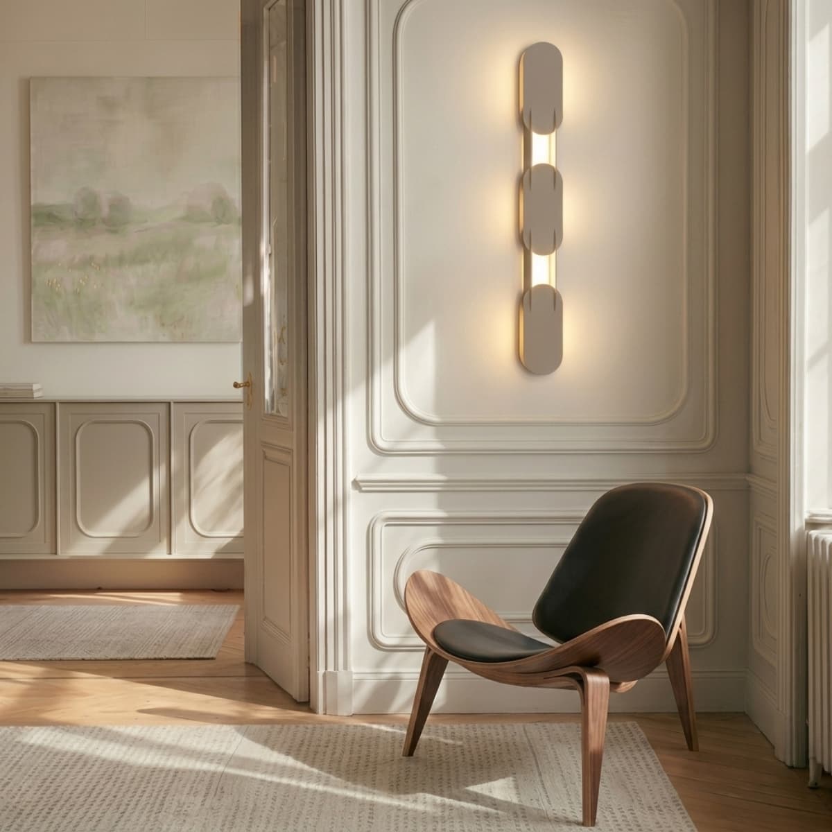 Pendant lamp CHAIN 91 cm, beige, Thoro - 311342