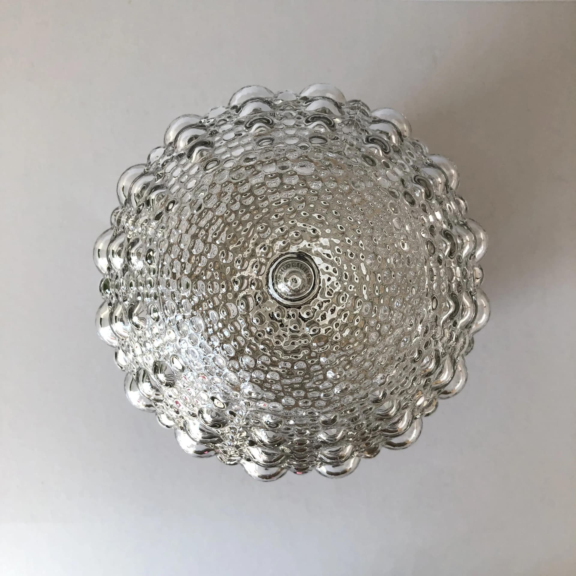 Szklany, industrialny kinkiet bubble, Niemcy, lata 70. - 22719