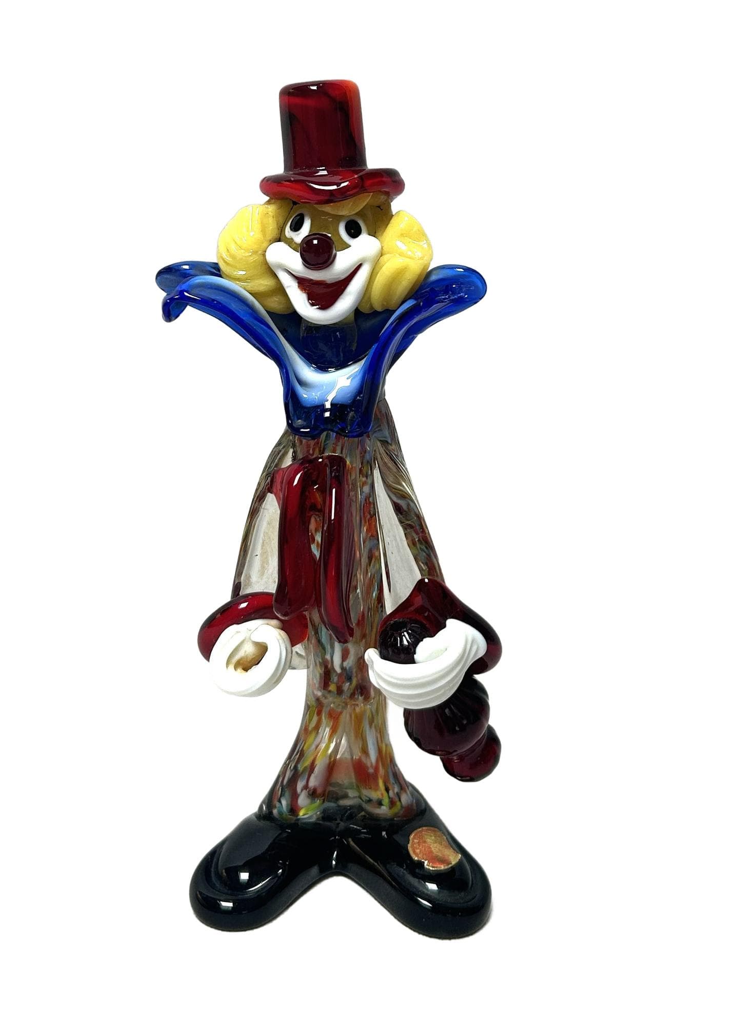 Clown figurine, Murano multicolor glass, Italy, 1970s.