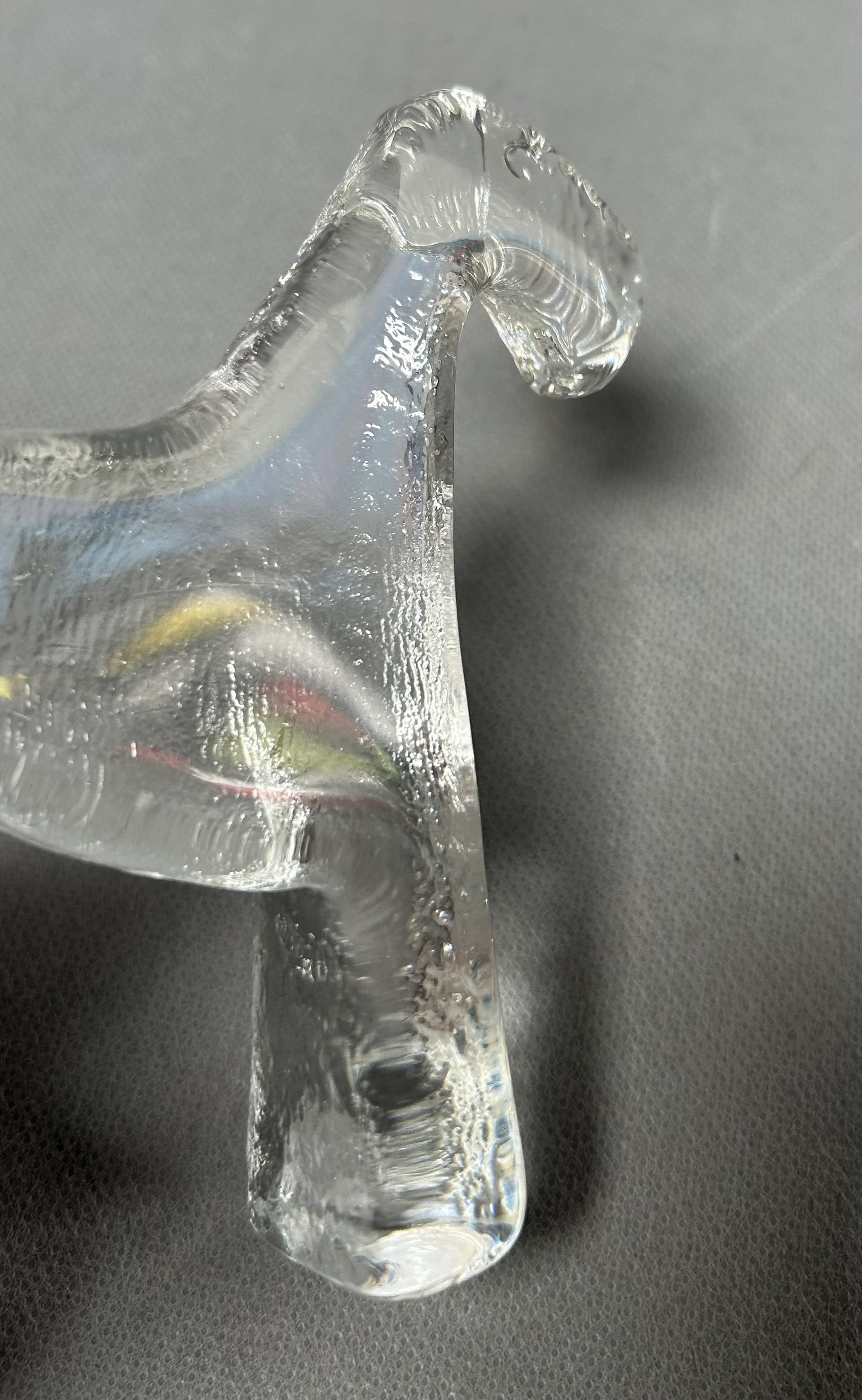 Figurine Dog Kennel, transparent glass, by B. Vallien, Kosta Boda, Sweden, 1970s. - 310570