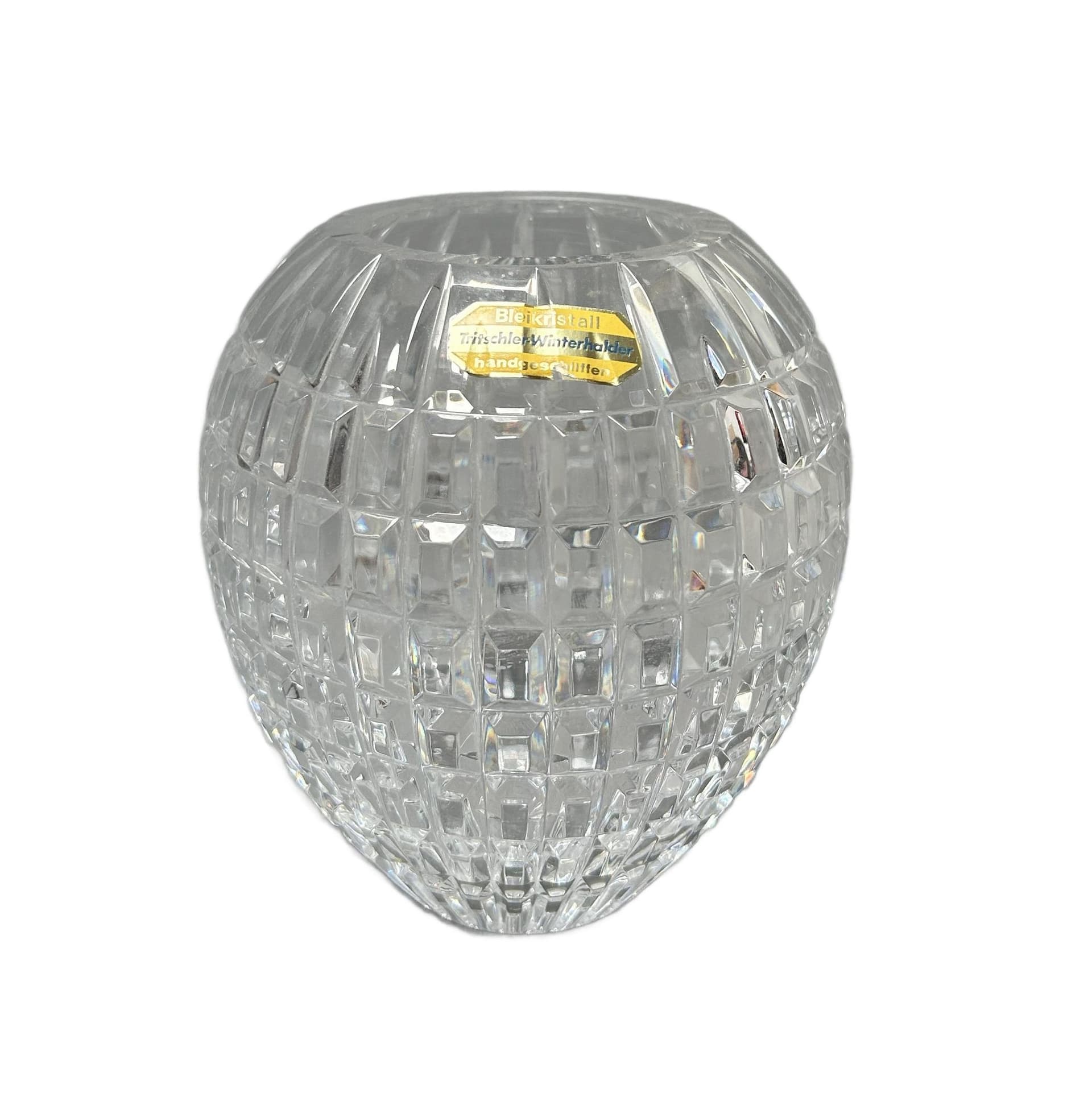 Vase Bleikristall, transparent crystal, 1970s