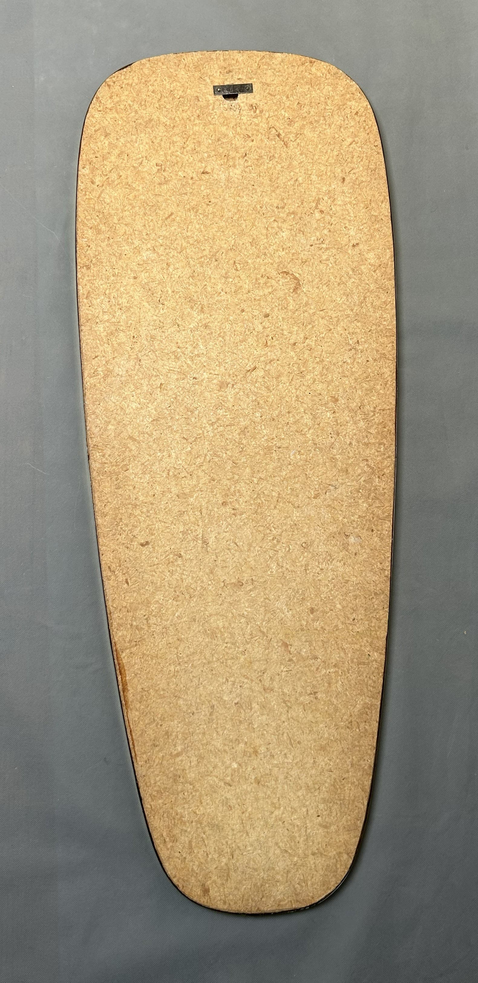 Wall mirror, modernist, white grey beige ceramics, glass, Europe, 1960s. - 310591