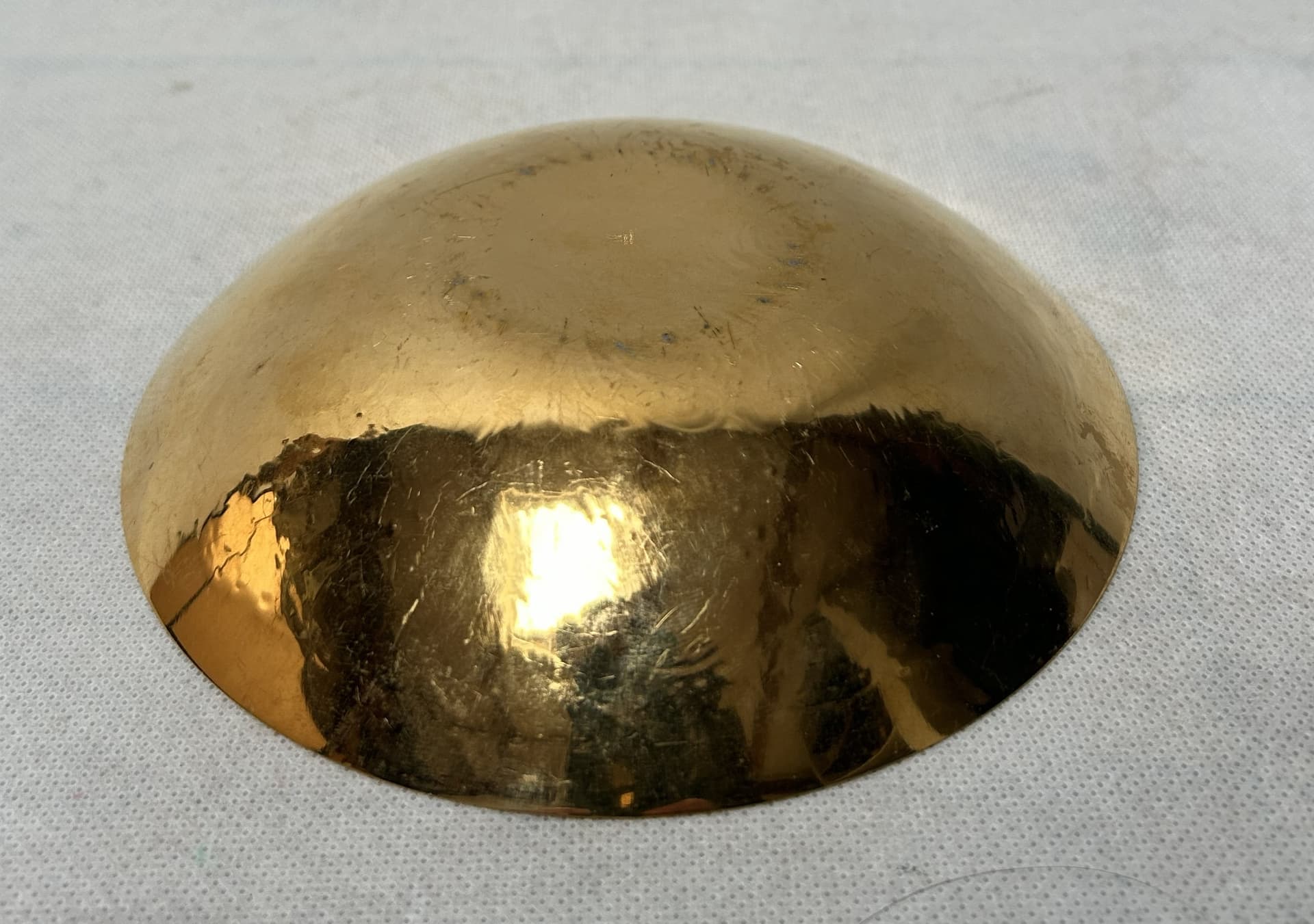 Set of jewelry box and bowl S-Collection, gold metal, transparent acrylic, by S. Kupetz, WMF, Germany, 1970s. - 310608