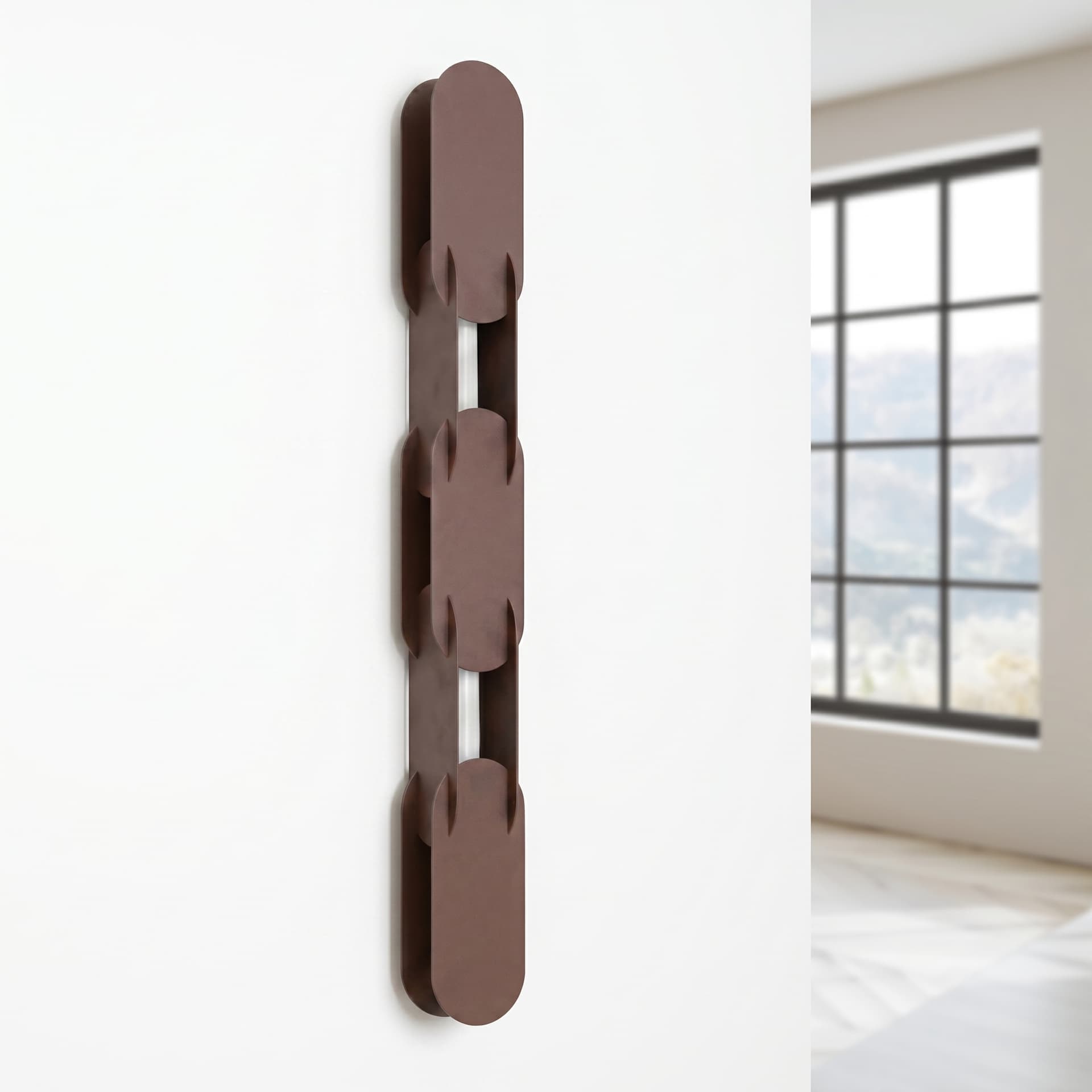 Wall lamp CHAIN 91 cm, brown, Thoro - 310932