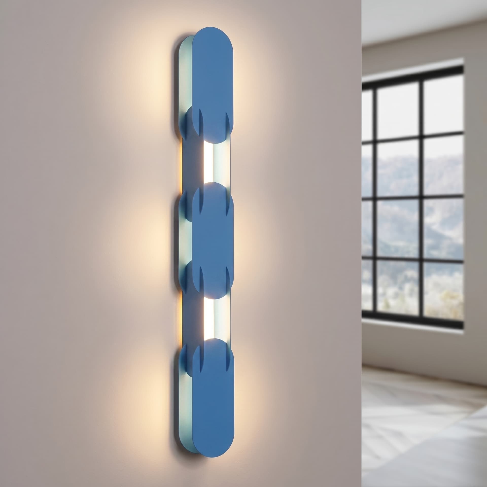 Wall lamp CHAIN 91 cm, blue, Thoro - 310917
