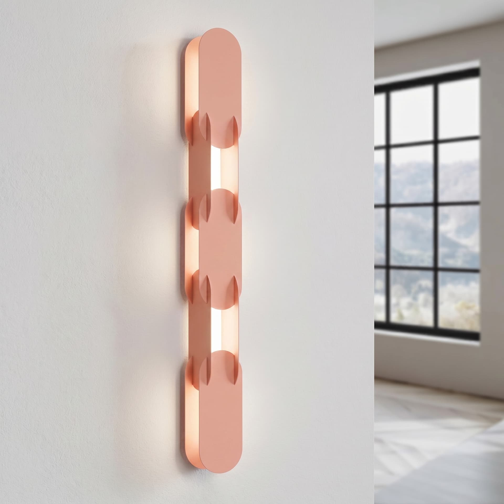 Wall lamp CHAIN 91 cm, peach, Thoro - 310909
