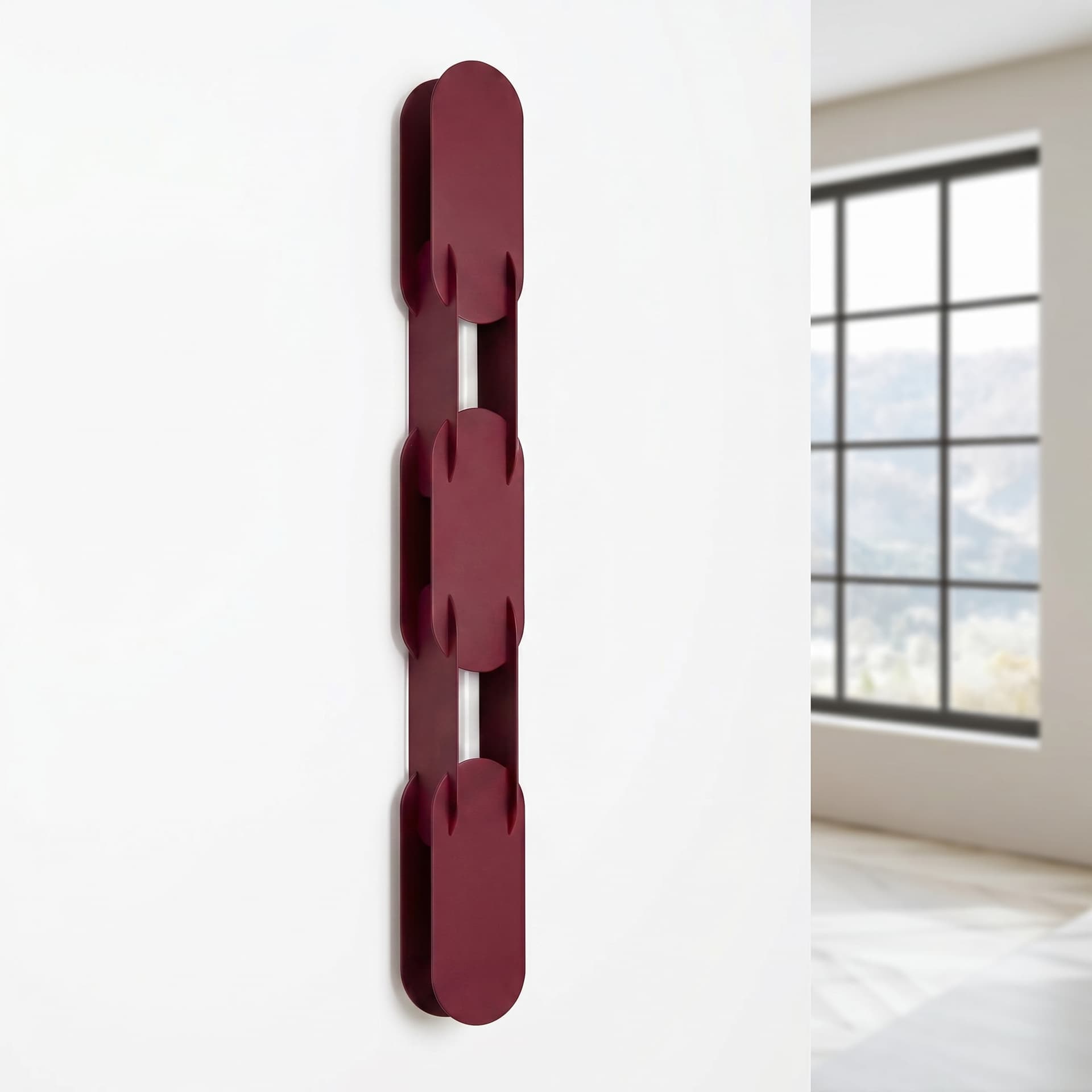 Wall lamp CHAIN 91 cm, burgundy, Thoro - 310900