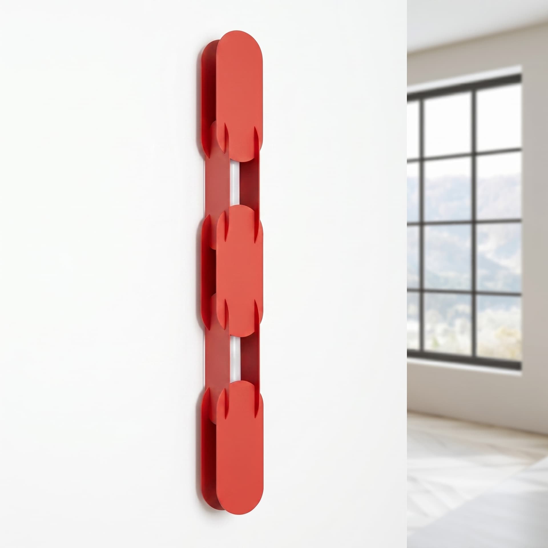 Wall lamp CHAIN 91 cm, red, Thoro - 310884
