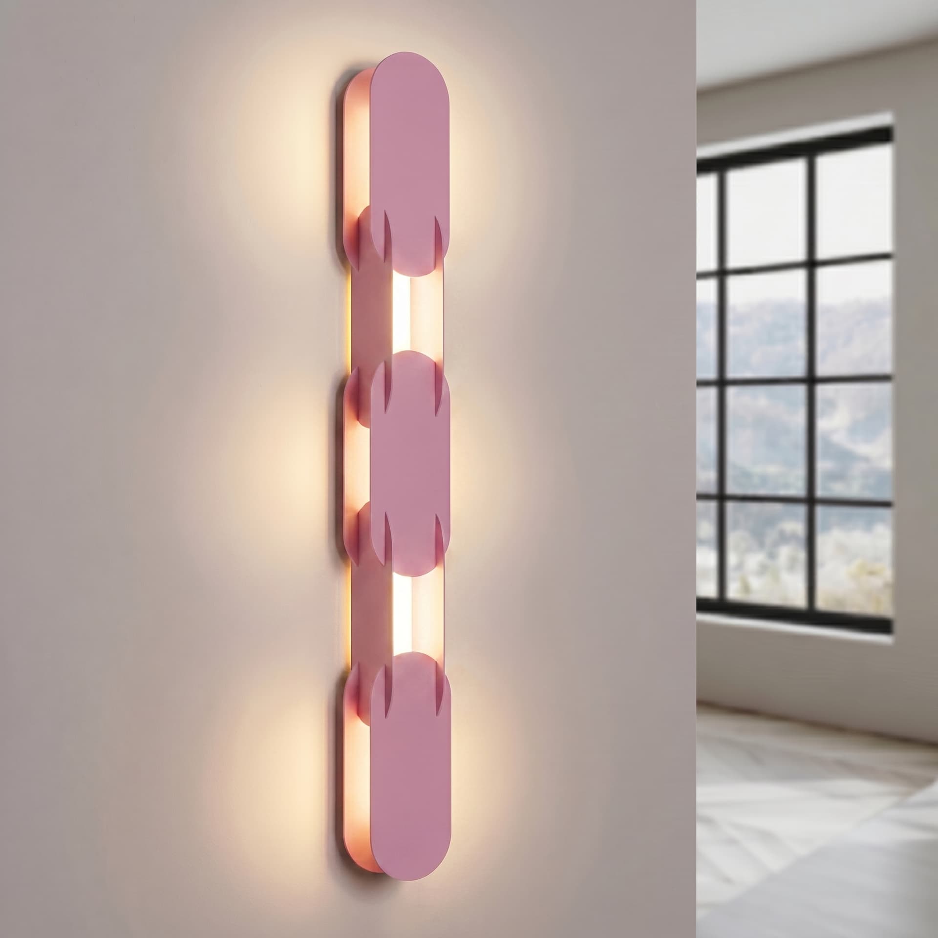 Wall lamp CHAIN 91 cm, pink, Thoro - 310861