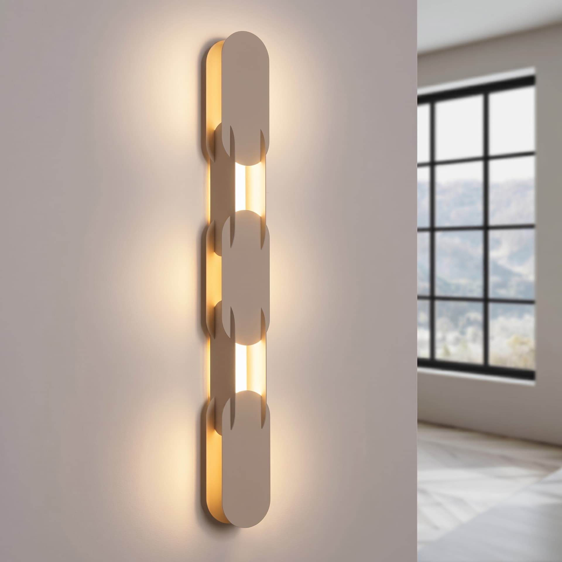 Wall lamp CHAIN 91 cm, taupe, Thoro - 310845