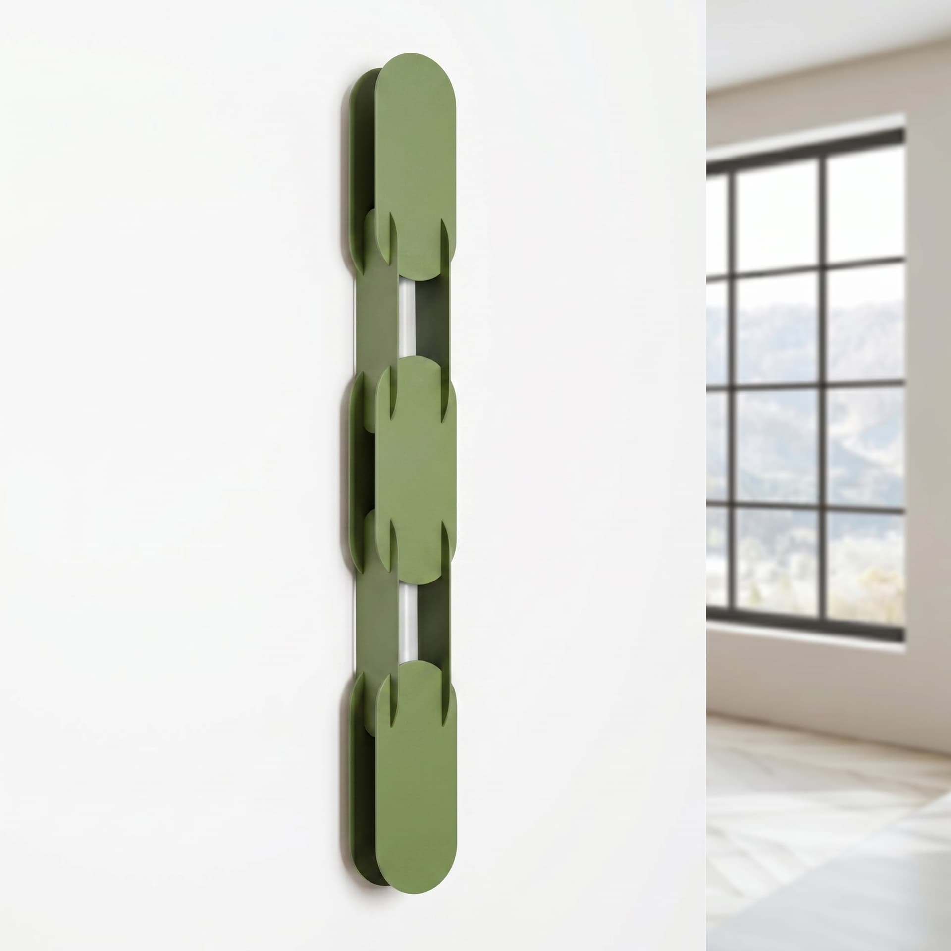 Wall lamp CHAIN 91 cm, olive green, Thoro - 310828