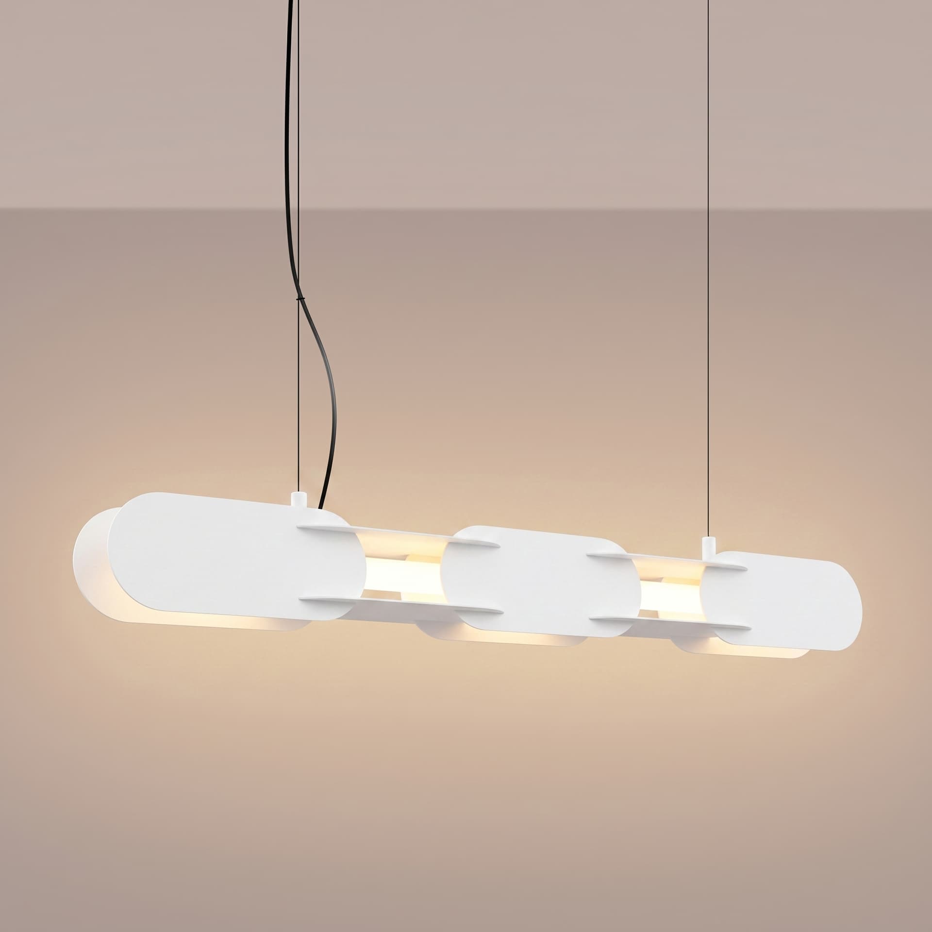 Pendant lamp CHAIN 91 cm, white, Thoro - 310805