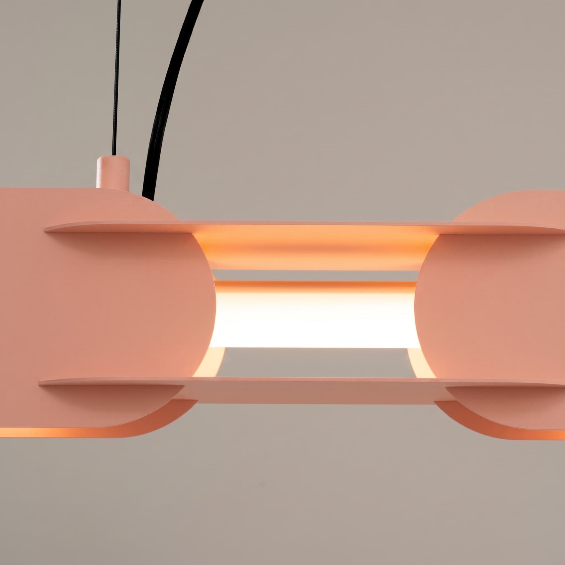 Pendant lamp CHAIN 91 cm, peach, Thoro - 310798