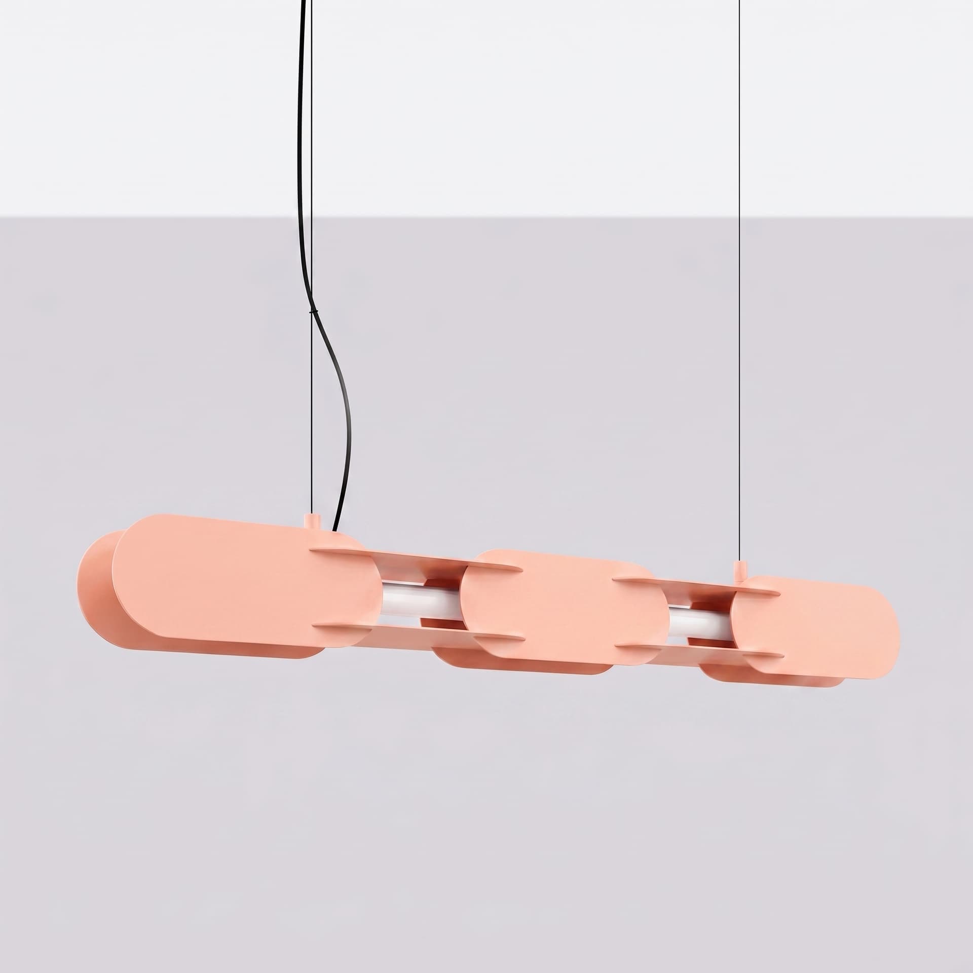 Pendant lamp CHAIN 91 cm, peach, Thoro - 310796