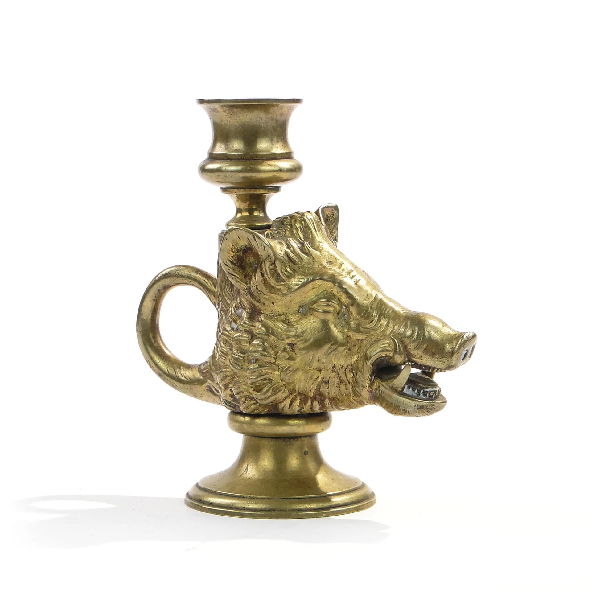 Lichtarz myśliwski, brąz złocony, Francja, początek XX w. - 22880