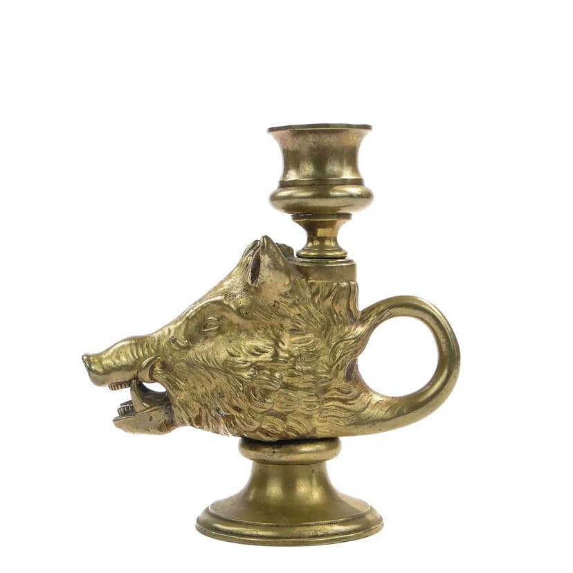 Lichtarz myśliwski, brąz złocony, Francja, początek XX w.