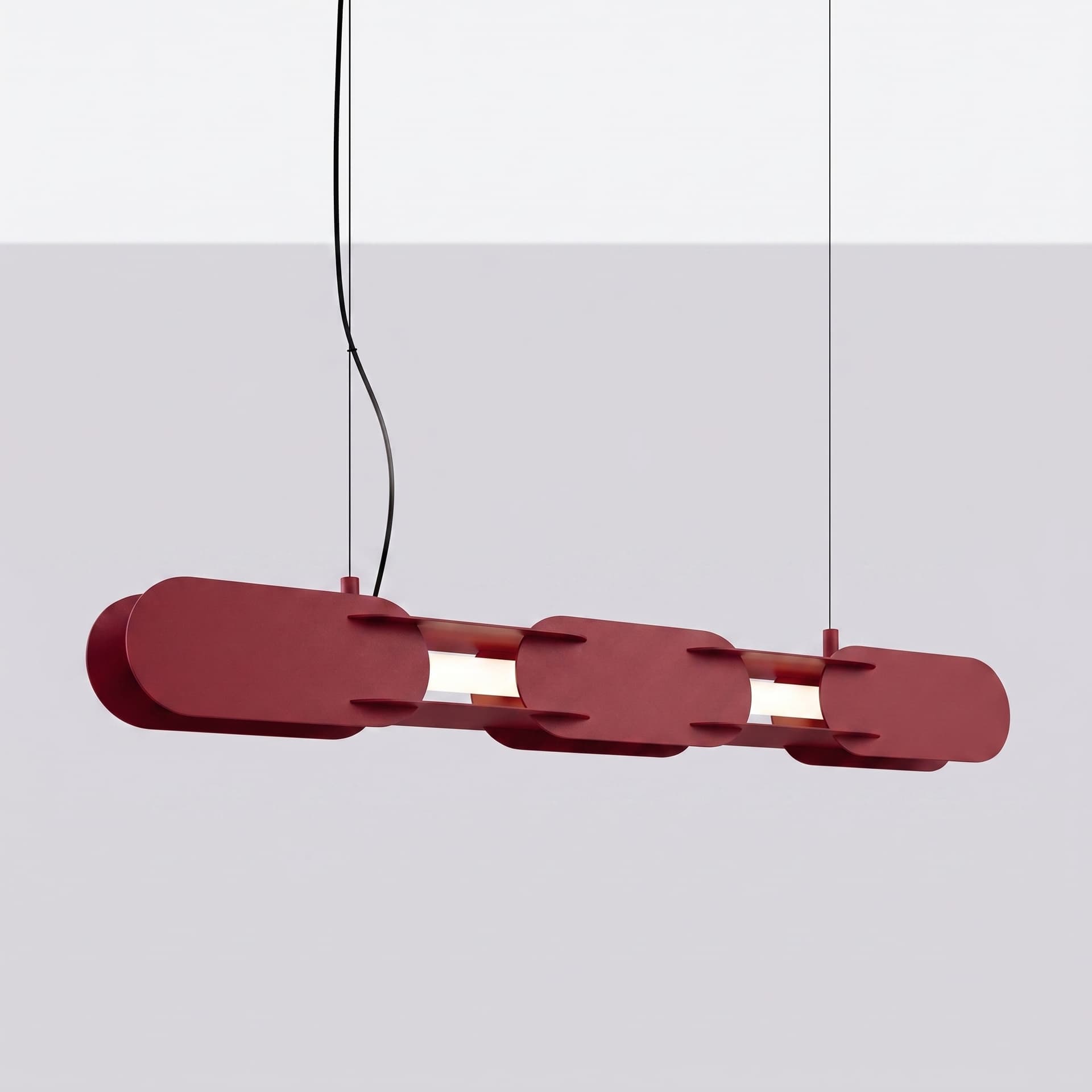 Pendant lamp CHAIN 91 cm, burgundy, Thoro - 310788