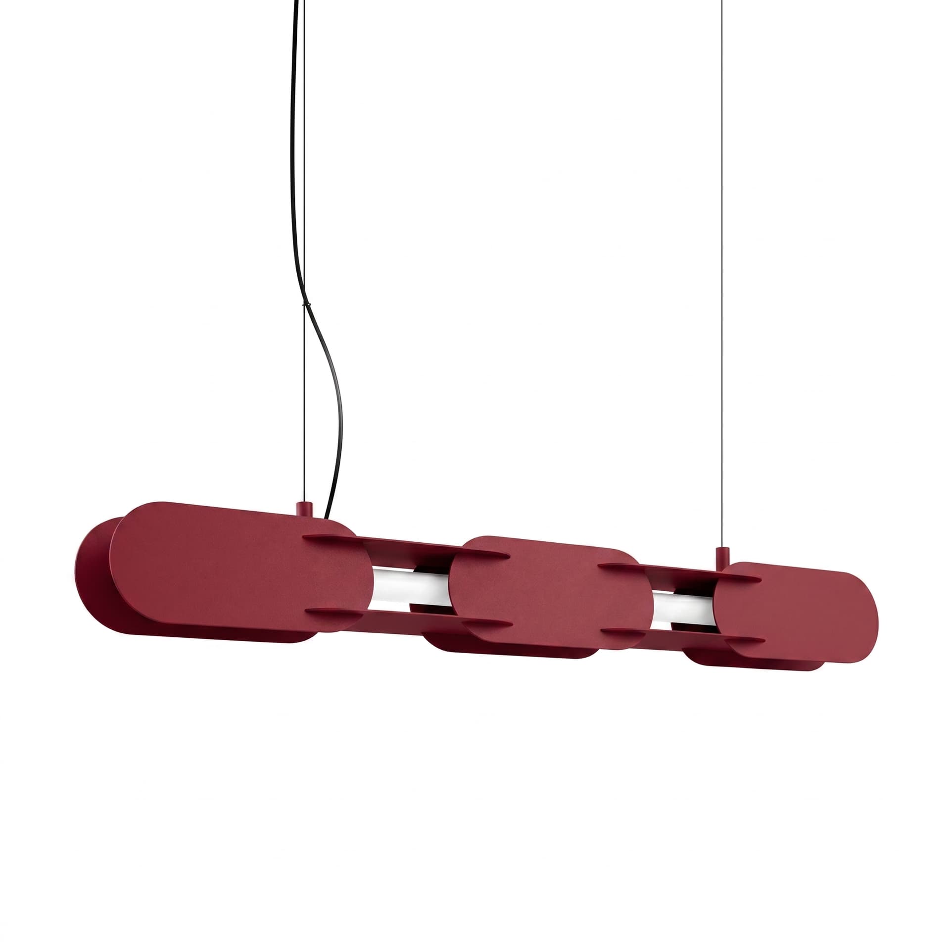 Pendant lamp CHAIN 91 cm, burgundy, Thoro