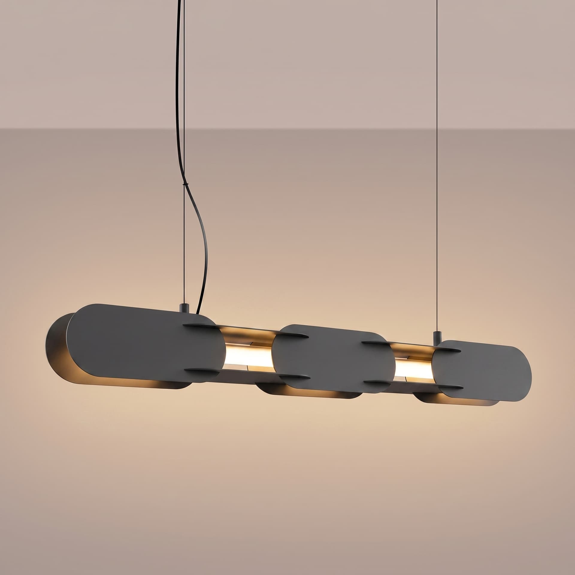 Pendant lamp CHAIN 91 cm, black, Thoro - 310781