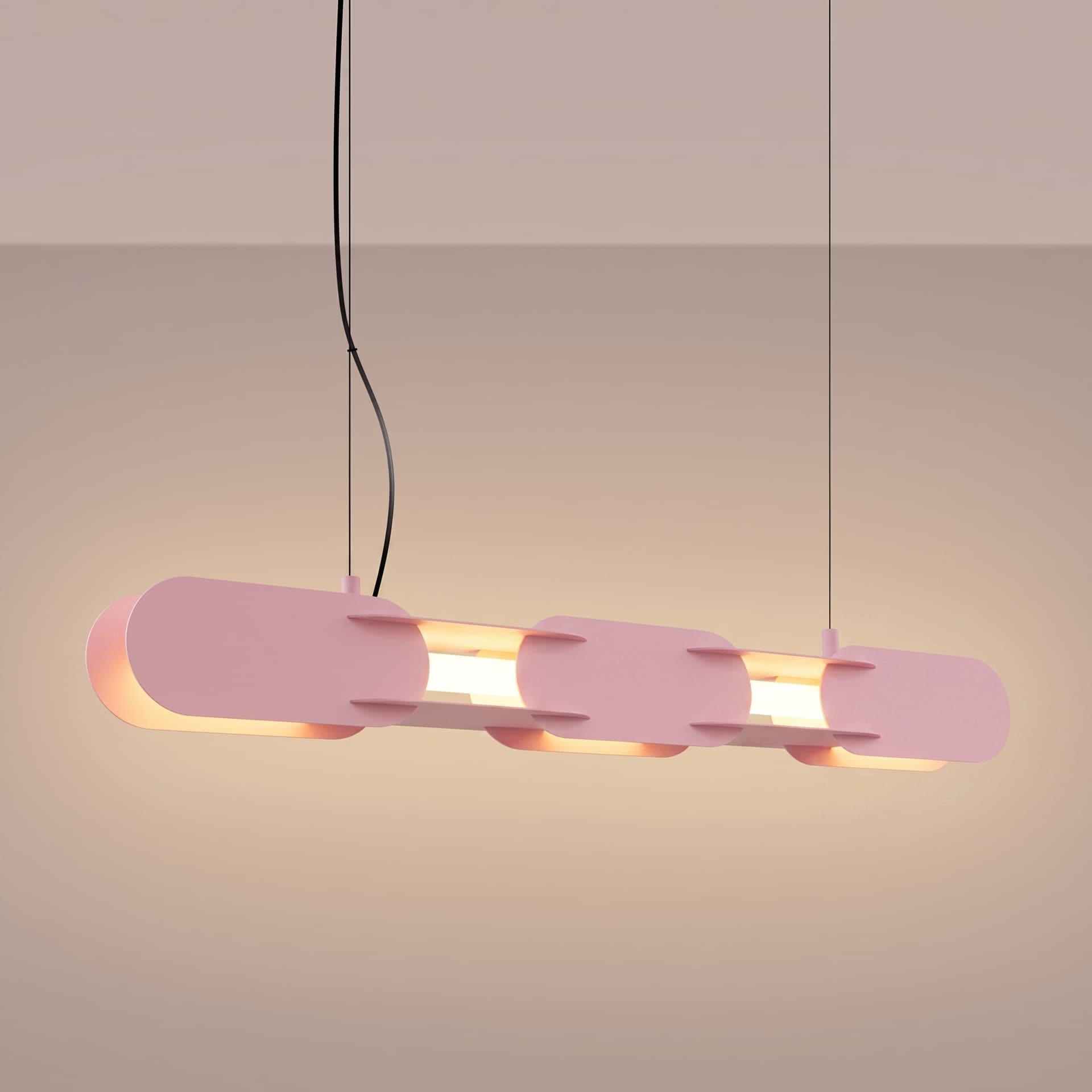 Pendant lamp CHAIN 91 cm, pink, Thoro - 310749
