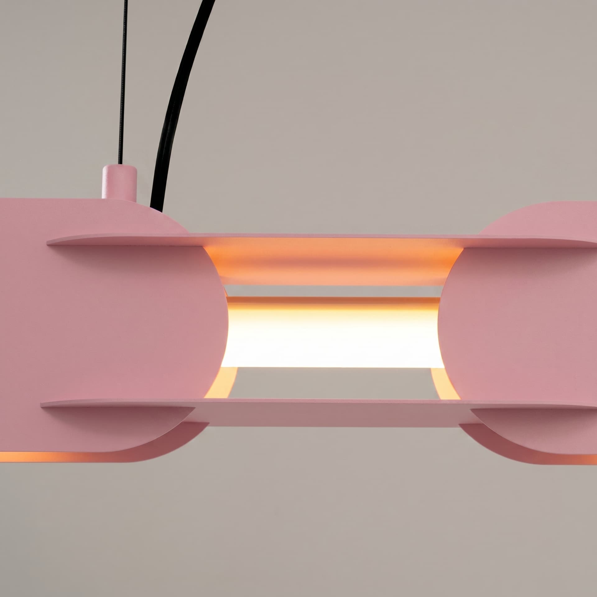 Pendant lamp CHAIN 91 cm, pink, Thoro - 310750