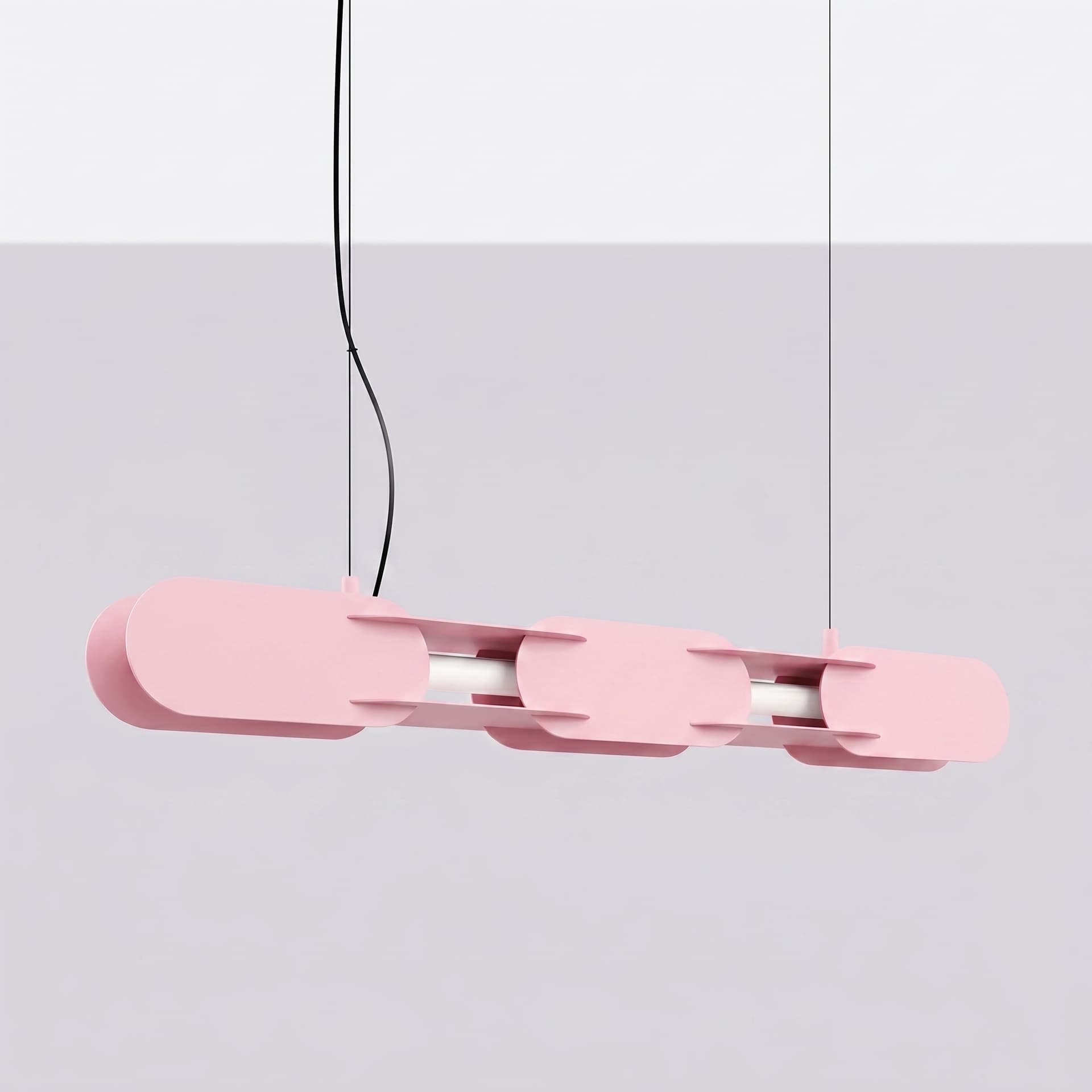 Pendant lamp CHAIN 91 cm, pink, Thoro - 310748