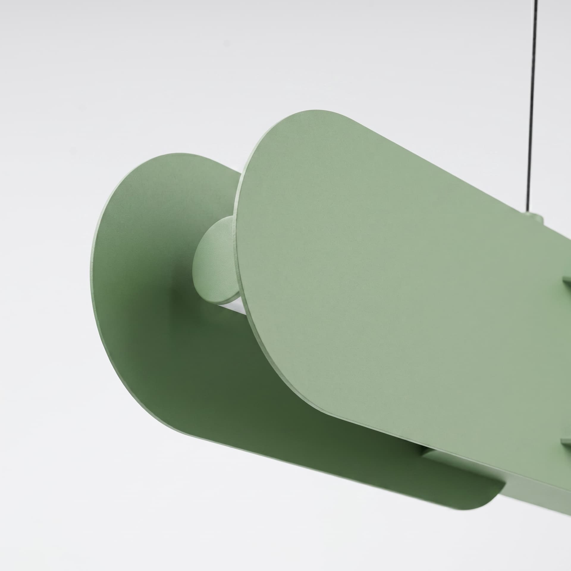 Pendant lamp CHAIN 91 cm, sage green, Thoro - 310743